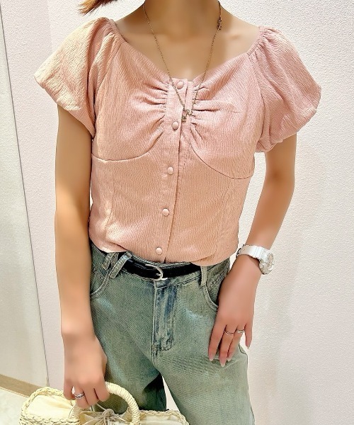 LETee（レティー）の「バルーンスリーブトップス/オフショルダー（その他トップス・レディース・ホワイト/グリーン/ピンク/イエロー・FREE）」の20枚目の写真