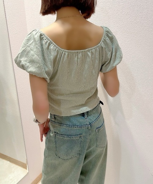 LETee（レティー）の「バルーンスリーブトップス/オフショルダー（その他トップス・レディース・ホワイト/グリーン/ピンク/イエロー・FREE）」の7枚目の写真
