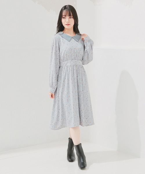 Honeys(ハニーズ)の「衿付ワンピース(ワンピース・レディース・ライトグリーン系/チャコール/ベージュ系その他・S/M/LL/L/3L/SS)」の11枚目の写真