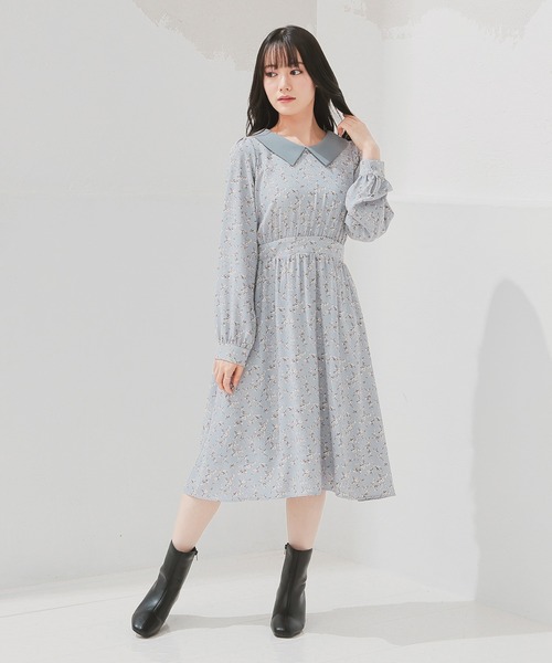 Honeys(ハニーズ)の「衿付ワンピース(ワンピース・レディース・ライトグリーン系/チャコール/ベージュ系その他・S/M/LL/L/3L/SS)」の12枚目の写真