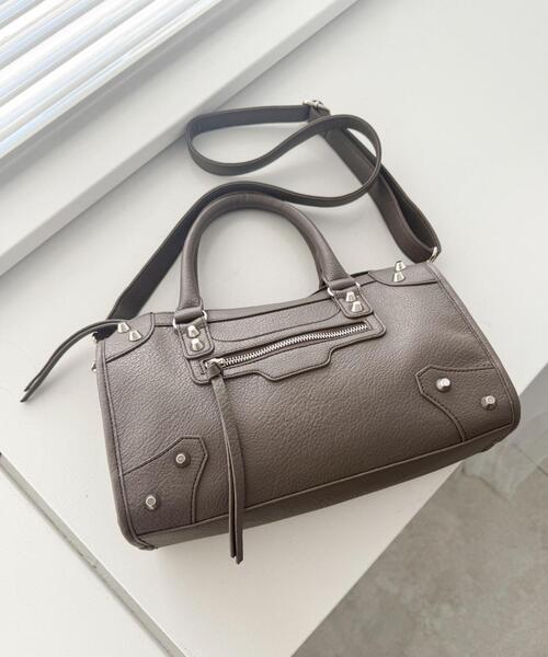 WEGO（ウィゴー）の「WEGO/2wayスタッズボストン（ボストンバッグ・レディース・ブラウン/ブラック・FREE）」の12枚目の写真