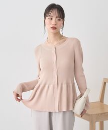 earth music&ecology | ペプラムニットカーディガン(ニット/セーター)