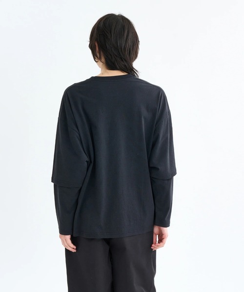 RVCA(ルーカ)の「RVCA レディース LAYERD LS TEE ロンT 【2025年秋冬モデル】/ルーカレイヤードデザインロゴ長袖ロンT(Tシャツ/カットソー・レディース・ホワイト/ブラック/ブラウン系その他・SMALL/MEDIUM)」の8枚目の写真
