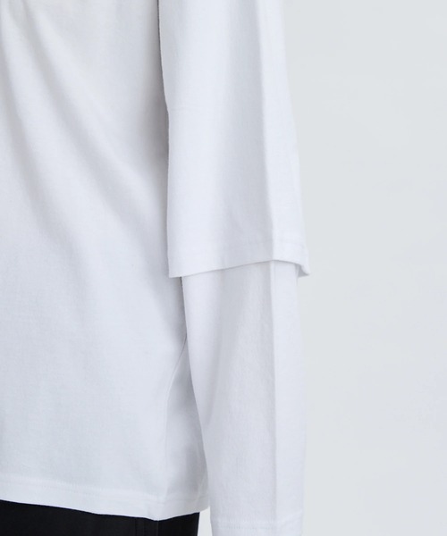 RVCA(ルーカ)の「RVCA レディース LAYERD LS TEE ロンT 【2025年秋冬モデル】/ルーカレイヤードデザインロゴ長袖ロンT(Tシャツ/カットソー・レディース・ホワイト/ブラック/ブラウン系その他・SMALL/MEDIUM)」の6枚目の写真