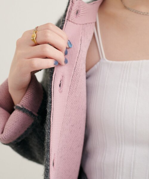 CYNICAL新品✨Wフェイス配色ニットジャケット CYNICAL新品✨Wフェイス配色ニットジャケット セール】【WEB限定】W