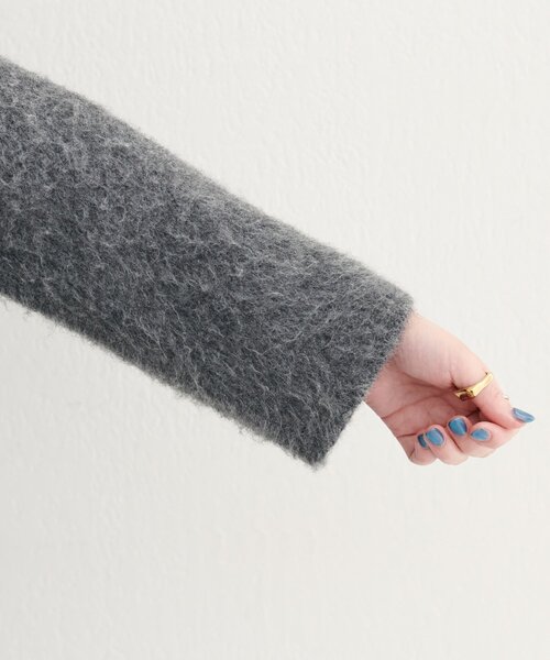 natural couture(ナチュラルクチュール)の「【WEB限定】Wフェイス配色ニットジャケット(カーディガン/ボレロ・レディース・オレンジ/チャコールグレー/サックスブルー/ライトベージュ・FREE)」の22枚目の写真