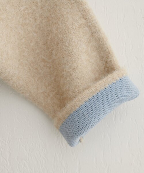 セール】【WEB限定】Wフェイス配色ニットジャケット（カーディガン