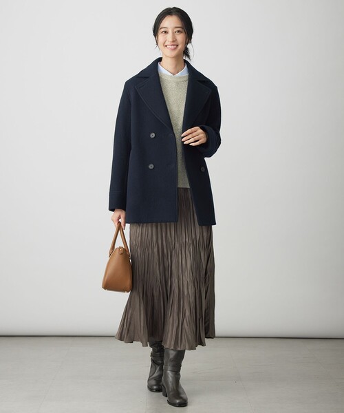 WEB限定カラーあり】Jackal ソフトメルトン Pコート（ピーコート）｜J