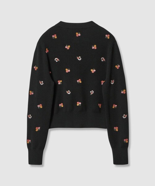 LOULOU WILLOUGHBY】フラワーシシュウカーディガン