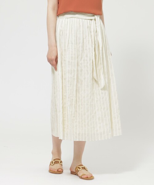 Satin Volume Midi Skirt