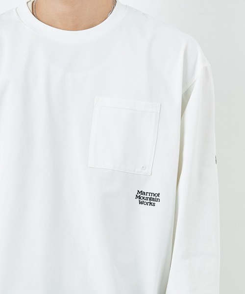 マルモページです☆①の1 Marmot/マーモット] 別注 ドローコード付き ワンポイントロゴポケット