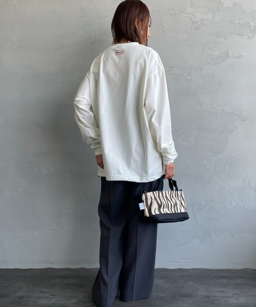 MARMOT（マーモット）の「[Marmot/マーモット] 別注 ドローコード付き ワンポイントロゴポケット ロングスリーブTシャツ（Tシャツ/カットソー・レディース・ブラック/ホワイト・S/M/L/XL）」の22枚目の写真