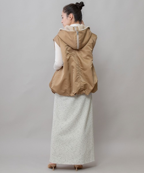 Munich(ミューニック)の「ナイロンツイル×シープボアバルーンフライトベスト(その他アウター・レディース・ブラック/カーキ/キャメル・FREE)」の9枚目の写真