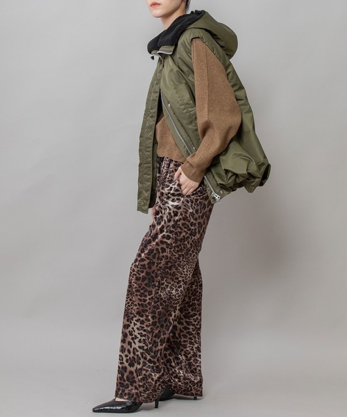 Munich(ミューニック)の「ナイロンツイル×シープボアバルーンフライトベスト(その他アウター・レディース・ブラック/カーキ/キャメル・FREE)」の5枚目の写真