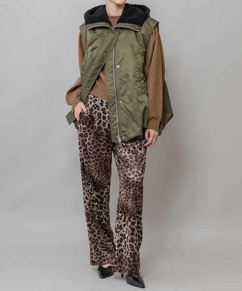 セール】ナイロンツイル×シープボアバルーンフライトベスト（その他