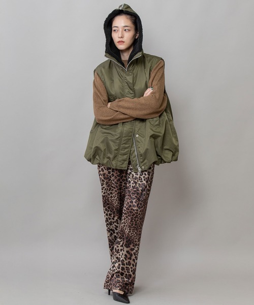 ナイロンツイル×シープボアバルーンフライトベスト（その他アウター