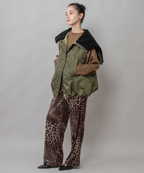 ナイロンツイル×シープボアバルーンフライトベスト（その他アウター