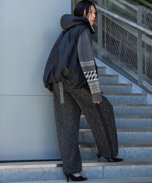 ナイロンツイル×シープボアバルーンフライトベスト（その他アウター