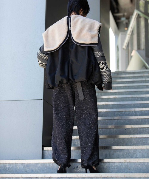 セール】ナイロンツイル×シープボアバルーンフライトベスト（その他