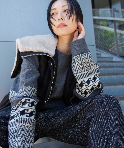 ナイロンツイル×シープボアバルーンフライトベスト（その他アウター