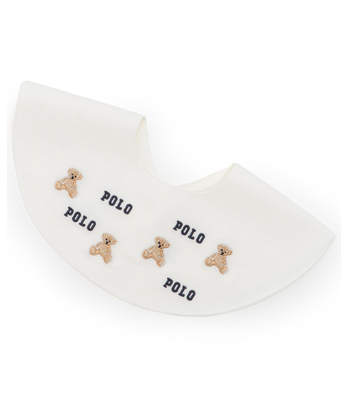 petit main（プティマイン）の「【POLO BCS】モチーフ刺繍スタイ（スタイ/よだれかけ・キッズ・ネイビー/ライトベージュ/トップグレー/オフホワイト・F）」の6枚目の写真