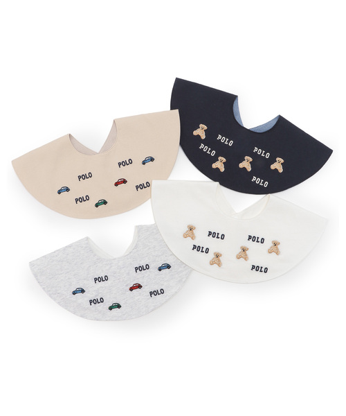 petit main（プティマイン）の「【POLO BCS】モチーフ刺繍スタイ（スタイ/よだれかけ・キッズ・ネイビー/ライトベージュ/トップグレー/オフホワイト・F）」の11枚目の写真