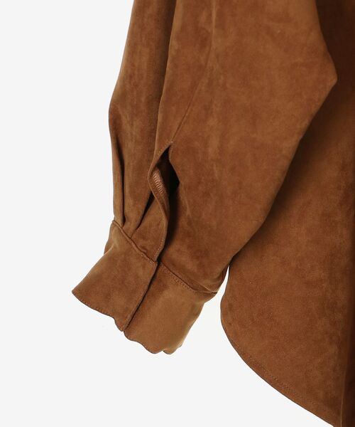 le.coeur blanc（ルクールブラン）の「合皮ポケットオーバーシャツ（シャツ/ブラウス・レディース・キャメル/ベージュ・38）」の12枚目の写真