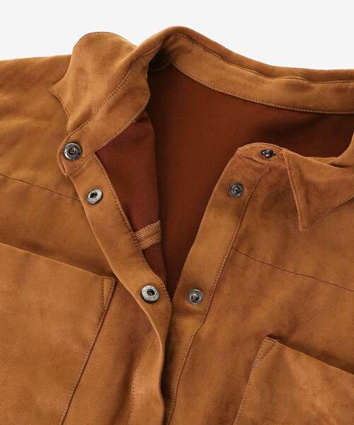 le.coeur blanc（ルクールブラン）の「合皮ポケットオーバーシャツ（シャツ/ブラウス・レディース・キャメル/ベージュ・38）」の21枚目の写真