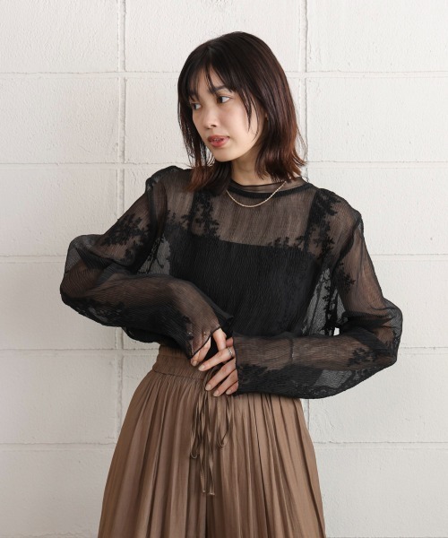 Bou Jeloud(ブージュルード)の「刺しゅうプルオーバー(その他トップス・レディース・ブラック/オフホワイト・FREE)」の20枚目の写真