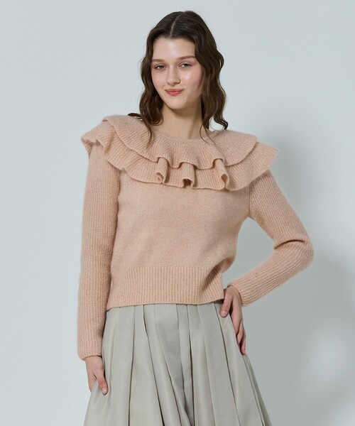TOCCA(トッカ)の「ROMANTIC FLUTTER ニットプルオーバー(ニット/セーター・レディース・ネイビー系/ピンク系・MEDIUM/SMALL)」の2枚目の写真