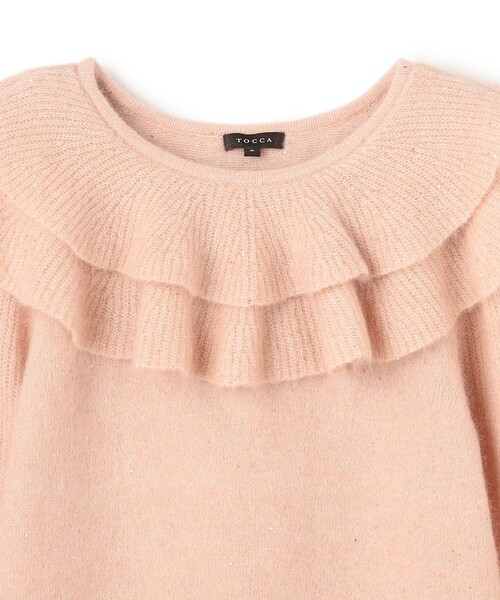 TOCCA(トッカ)の「ROMANTIC FLUTTER ニットプルオーバー(ニット/セーター・レディース・ネイビー系/ピンク系・MEDIUM/SMALL)」の5枚目の写真