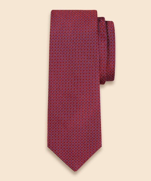 BROOKS BROTHERS(ブルックスブラザーズ)の「シルク トーナルサークル ジャカードタイ(ネクタイ・メンズ・レッド/ブラウン/ネイビー・ONE SIZE)」の3枚目の写真