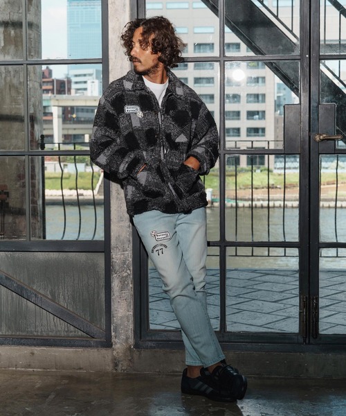 seventy seven（セブンティセブン）の「mj11119-check boa work JKT ボアシャツジャケット(7725W010)（その他アウター・メンズ・チェック/ブラック系その他・XL/L/M/S）」の15枚目の写真