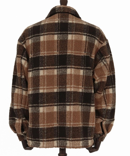 seventy seven（セブンティセブン）の「mj11119-check boa work JKT ボアシャツジャケット(7725W010)（その他アウター・メンズ・チェック/ブラック系その他・XL/L/M/S）」の6枚目の写真