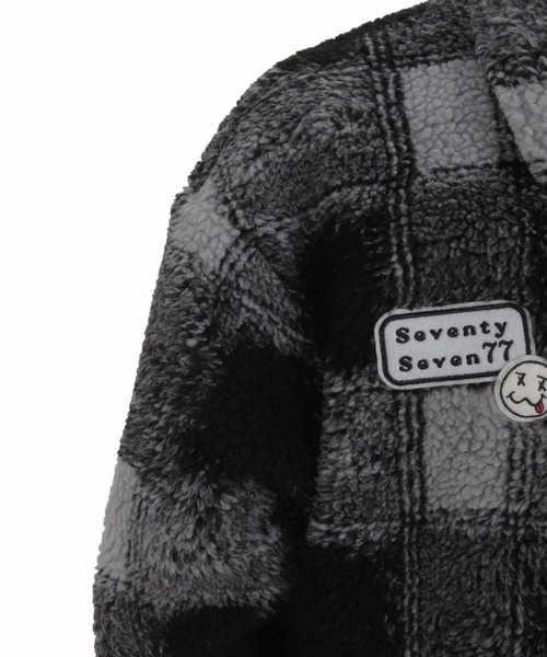 seventy seven（セブンティセブン）の「mj11119-check boa work JKT ボアシャツジャケット(7725W010)（その他アウター・メンズ・チェック/ブラック系その他・XL/L/M/S）」の10枚目の写真