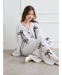 上下セット GELATO PIQUE ホワイト リボン ルームウェア シーズー柄ショートパンツ(ショートパンツ)｜ルームウェア