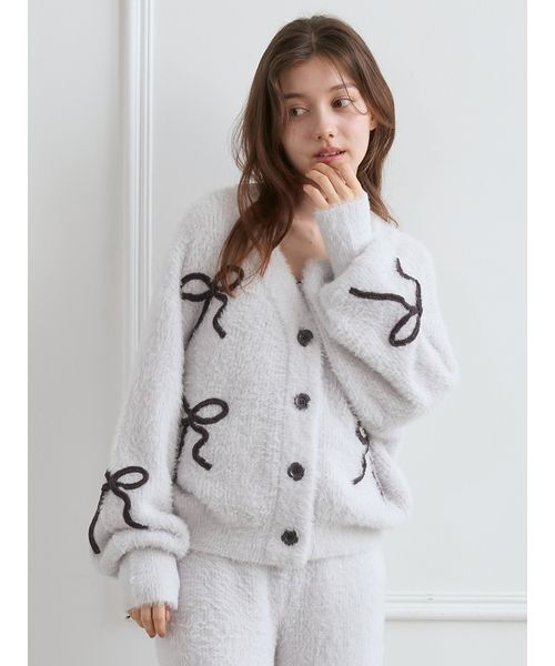 ジェラートピケ リボン フェザーロングパンツ セール】リボンフェザーロングパンツ（ルームウェア/パジャマ