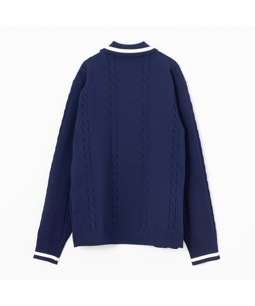 FILA(フィラ)の「L/S KNIT SHIRTS(ニット/セーター・レディース・オフホワイト/ネイビー/ワインレッド・M/L/XL)」の4枚目の写真
