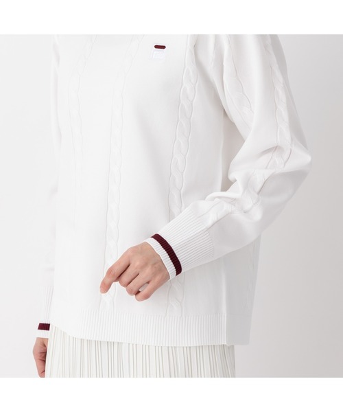 FILA(フィラ)の「L/S KNIT SHIRTS(ニット/セーター・レディース・オフホワイト/ネイビー/ワインレッド・M/L/XL)」の9枚目の写真