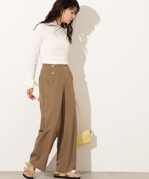 N.(N. Natural Beauty Basic)(エヌエヌナチュラルビューティーベーシック)の「カフスドッキングニット(ニット/セーター・レディース・オフホワイト/グレー/ブラック・MEDIUM)」の6枚目の写真