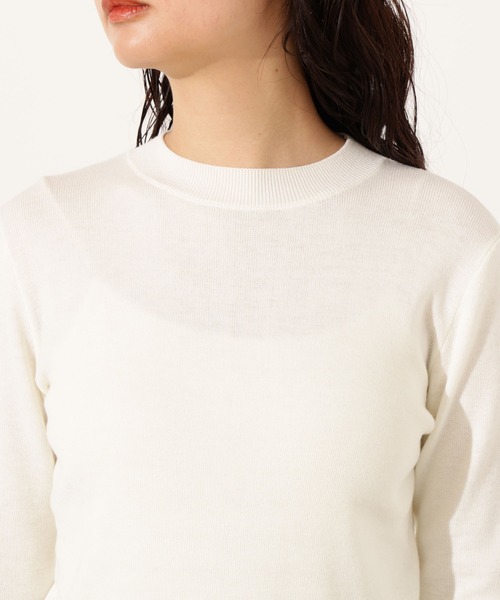 N.(N. Natural Beauty Basic)(エヌエヌナチュラルビューティーベーシック)の「カフスドッキングニット(ニット/セーター・レディース・オフホワイト/グレー/ブラック・MEDIUM)」の14枚目の写真