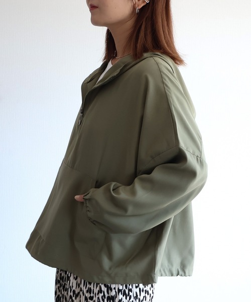 セール】ハーフジップフーディープルオーバー（パーカー）｜sin