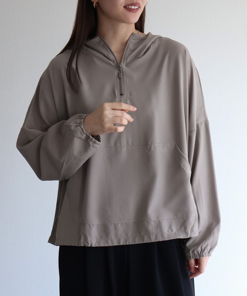セール】ハーフジップフーディープルオーバー（パーカー）｜sin.ca