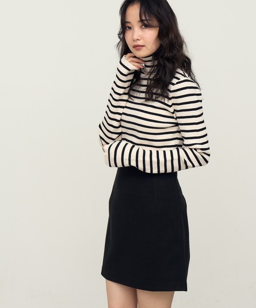 NOGLE（ノグル）の「【NOGLE/ノグル】リブタートルニット（ニット/セーター・レディース・ブラック系/イエロー/ライトグレー/ブラウン/レッド/アイボリー/ブラック/グレイッシュベージュ/オリーブ/グレー/アイボリー系/ブルー・FREE）」の21枚目の写真