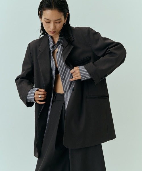 DRWCYS（ドロシーズ）の「バックスリットテーラーJK（テーラードジャケット・レディース・グレー/ブラウン/ベージュ・FREE）」の5枚目の写真