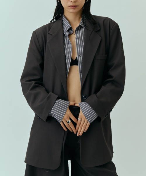 DRWCYS（ドロシーズ）の「バックスリットテーラーJK（テーラードジャケット・レディース・グレー/ブラウン/ベージュ・FREE）」の6枚目の写真