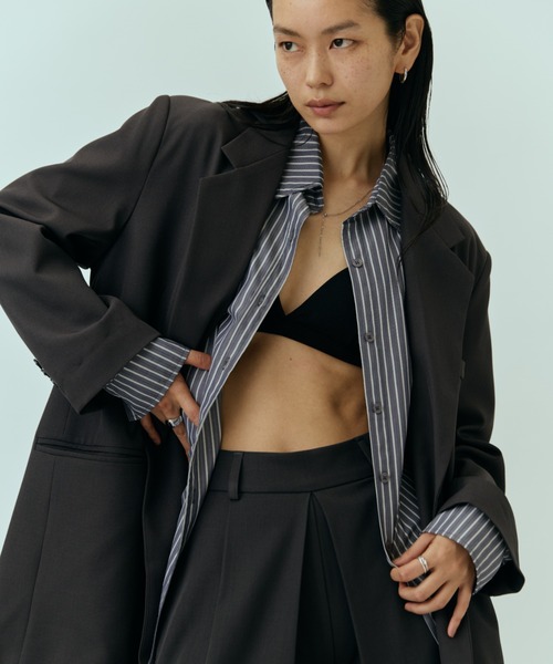 DRWCYS（ドロシーズ）の「バックスリットテーラーJK（テーラードジャケット・レディース・グレー/ブラウン/ベージュ・FREE）」の7枚目の写真