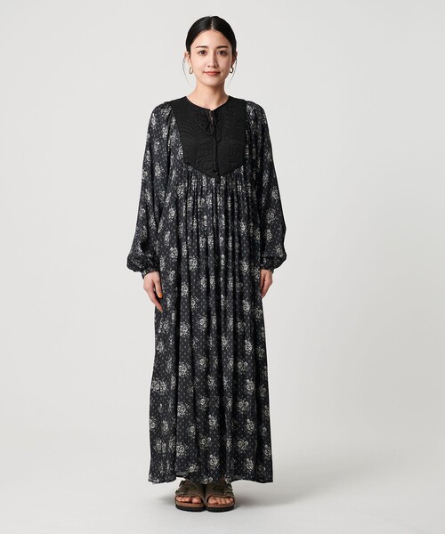 NE QUITTEZ PAS!(ヌキテパ)の「【別注】<ne Quittez pas>プリントヨークドレス(ワンピース・レディース・ブラック・M)」の17枚目の写真