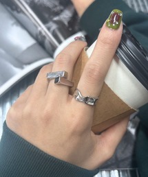 ARCHIVER（アーカイバ）の「【Bz】デザインリング2点セット/2点セット(RZ)（リング）」