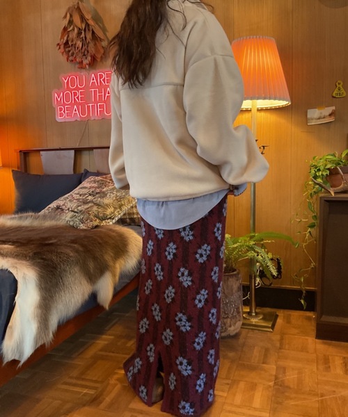 Unitage（ユニテージ）の「ハーフ釦フリーストップス（スウェット・レディース・アイボリー/ブラウン・FREE）」の11枚目の写真